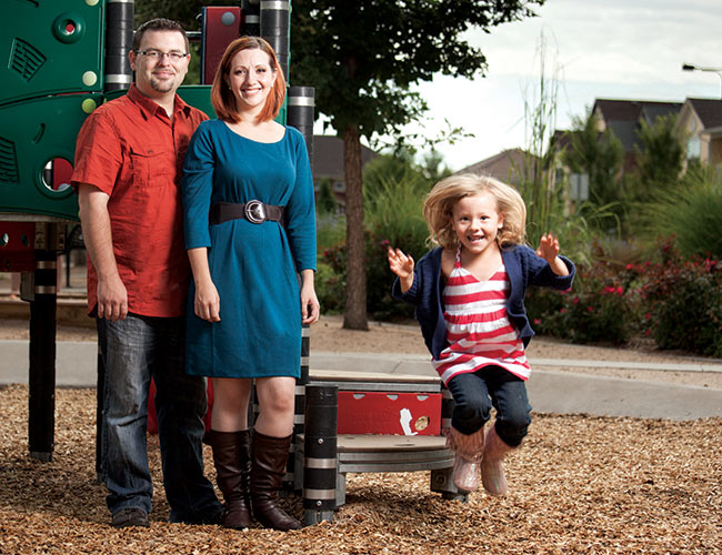 ___ and Kathryn Mathis pose with their 6-year-old daughter, Coy Mathis, the trans youth at the center of a high-profile Colorado civil rights decision finding that Coy's elementary school in Fountain, Colo. was discriminating when the district banned Coy from using the girls' restroom at school. Photo by Hans Rosemond/Out Front