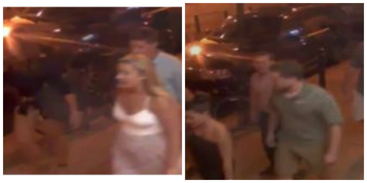 Screenshots of the surveillance video