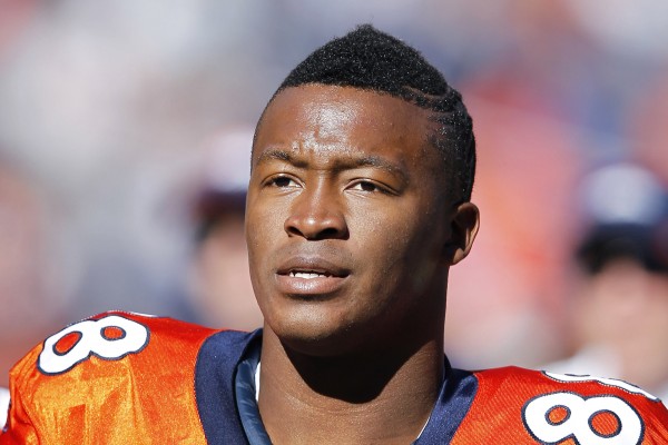 DENVER, CO - OCTOBER 30: Demaryius Thomas #88 of the Denver Broncos looks on during the game against the Detroit Lions at Sports Authority Field at Mile High on October 30, 2011 in Denver, Colorado. The Lions defeated the Broncos 45-10. (Photo by Joe Robbins/Getty Images)