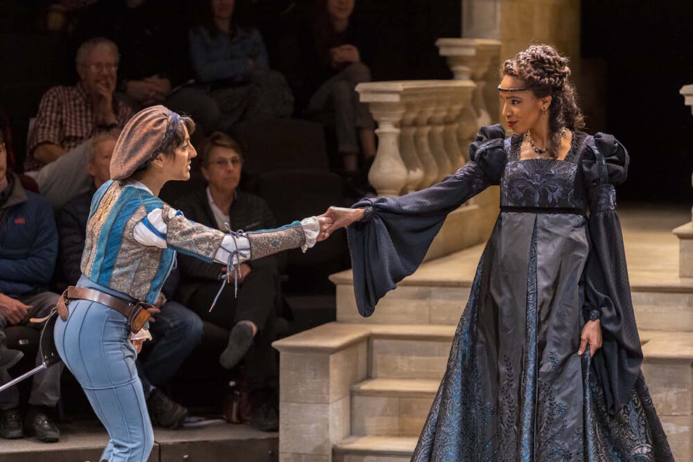 Mehry Eslaminia and Krystel Lucas in TWELFTH NIGHT_ Photos by Adams VisCom