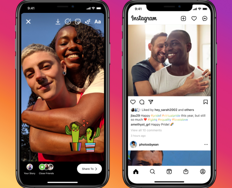 Facebook Pride stickers