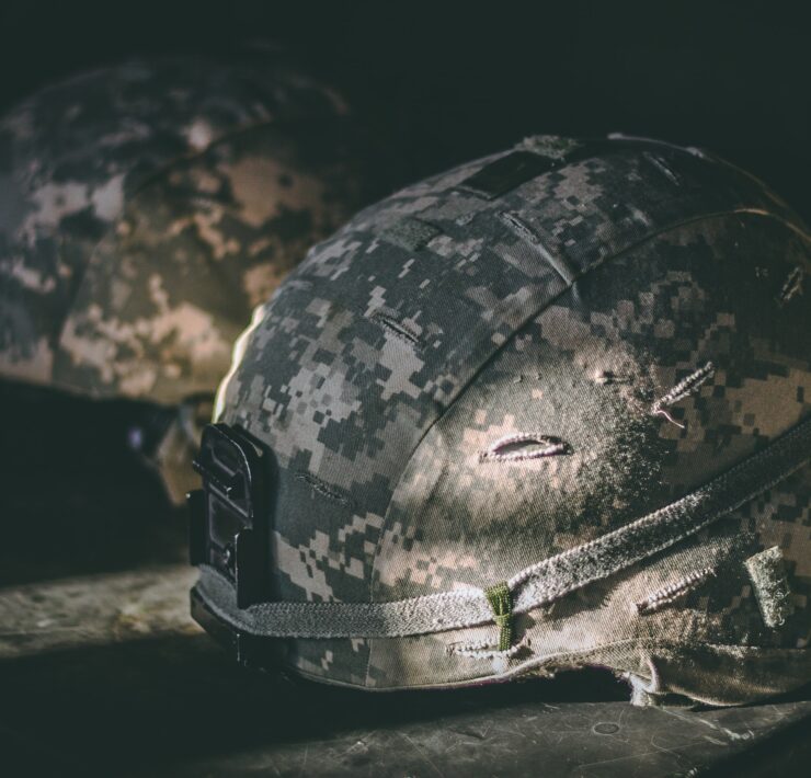 Army helmets