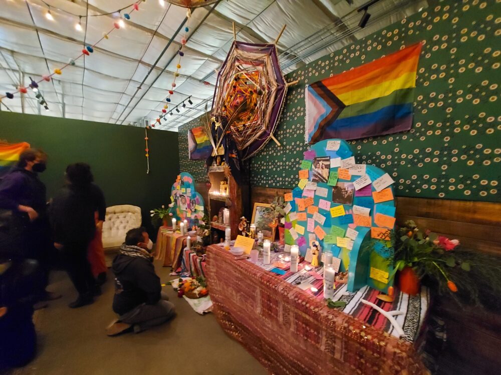 A Club Q altar created by members of the community
