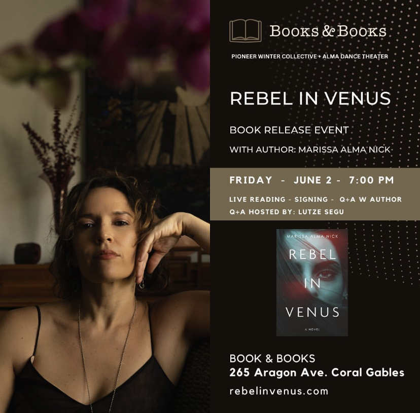 Rebel In Venus Book Release Event Flyer