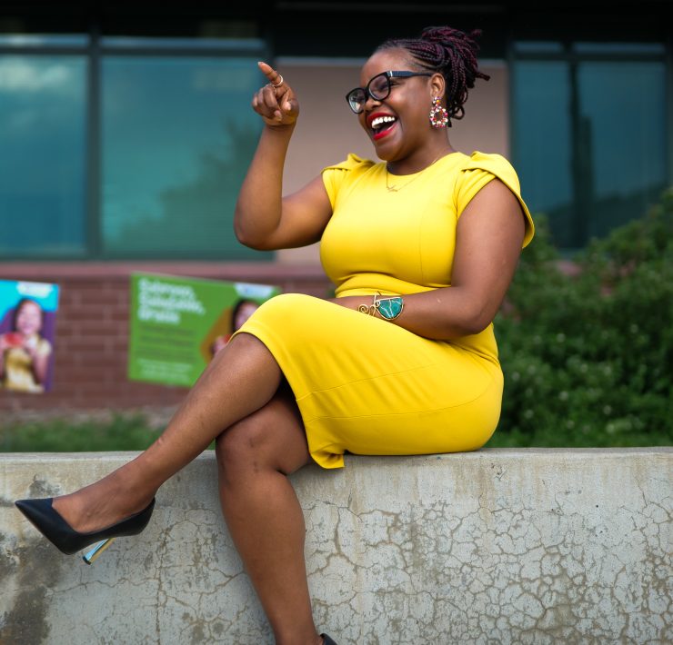 Denver City Councilor Shontel Lewis Outside Hiawatha Recreation Center