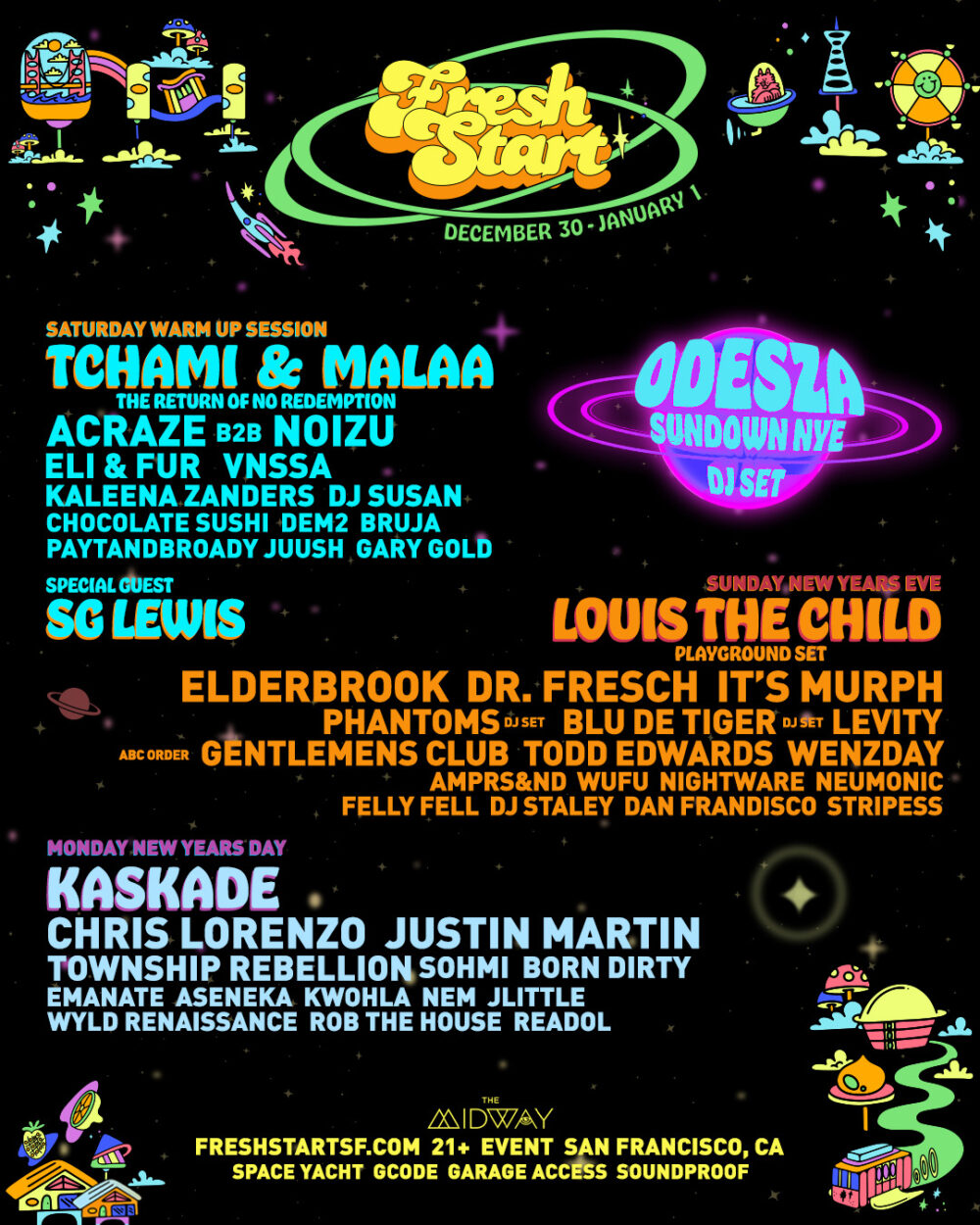 The flyer for Fresh Start Festival