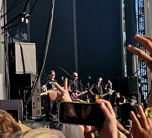 The Offspring onstage with Ed Sheeran
