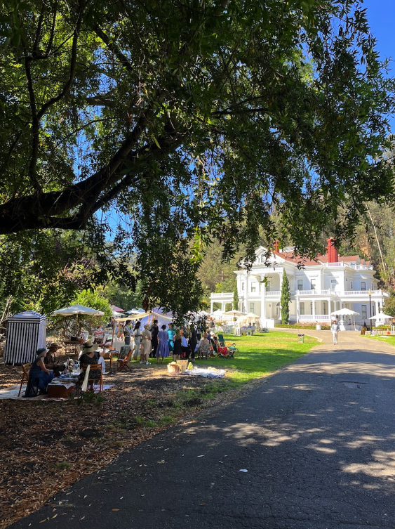 pathway walking up to the mansion