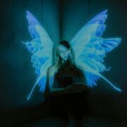 psychedelic fairy and projected wings