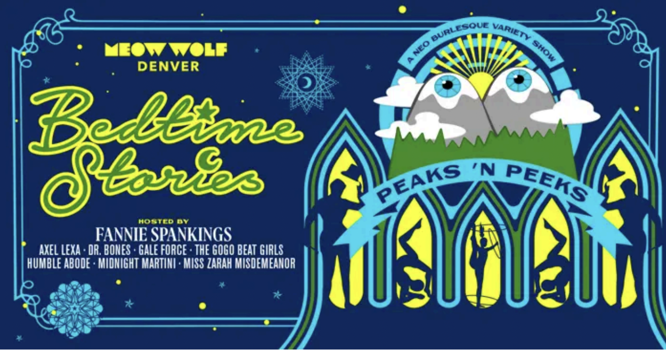 Meow Wolf Dener's November event Bedtime Stories, a neo burlesque variety show