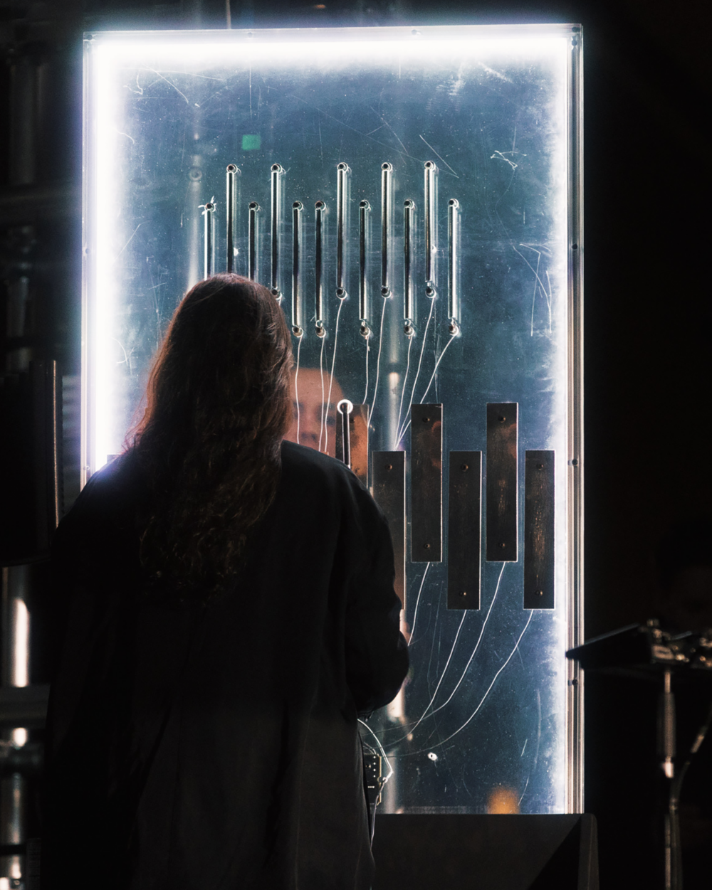 Soulwax performing with with light up switch board