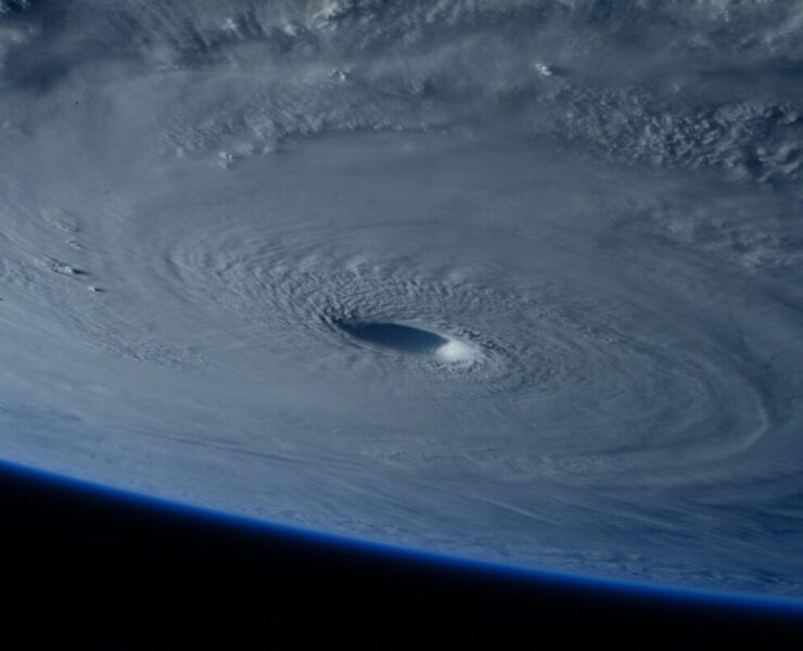 People With HIV Are Being Impacted by Climate Change: A hurricane on Earth as seen from a satellite
