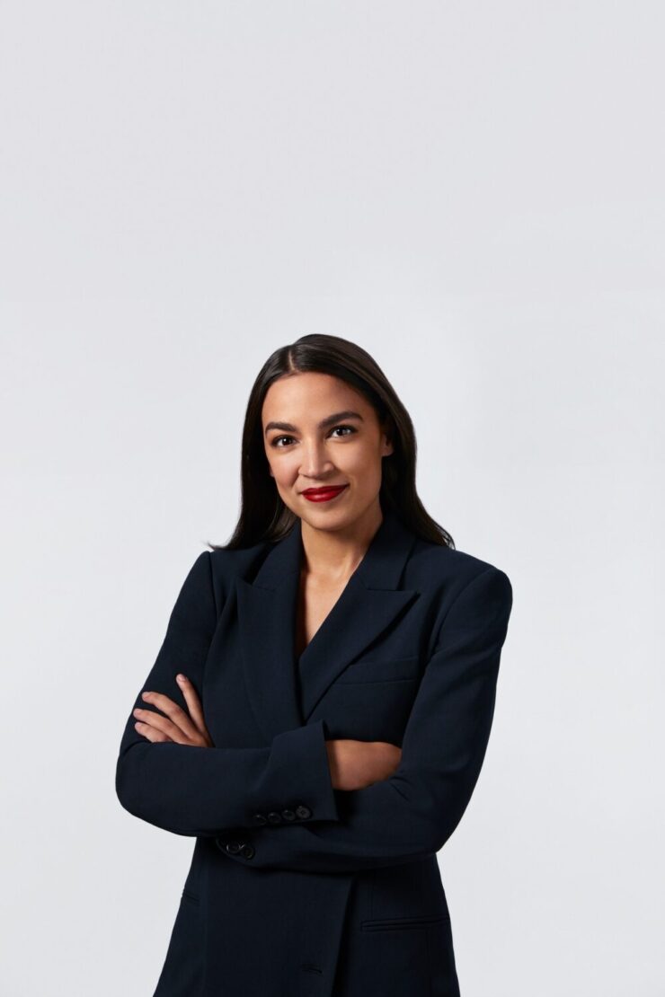 Representative Alexandria Ocasio-Cortez a.k.a. AOC in a portrait form