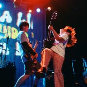 Eloise and Bela rock out with a hair flip