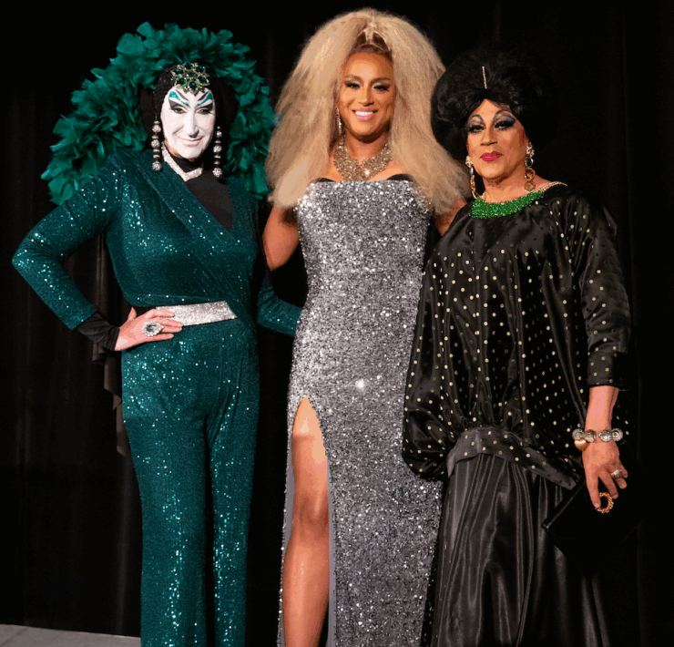 SF LGBT Center Soirée Co- Hosts Sister Roma, Honey Mohogany, and Juanita Moore